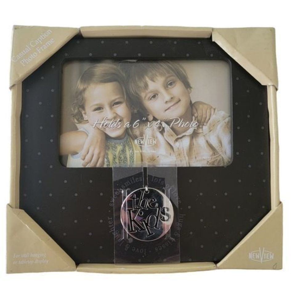 New View NWT‎ photo frame 4x6 picture black silver THE KIDS family love